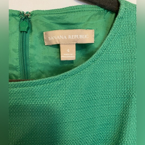 Banana Republic Navy and Green Striped Shift Dress - Picture 3 of 6